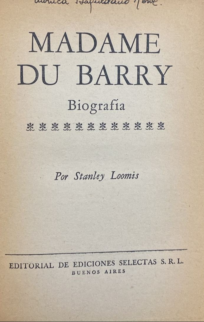 Madame du Barry / Tapa Dura