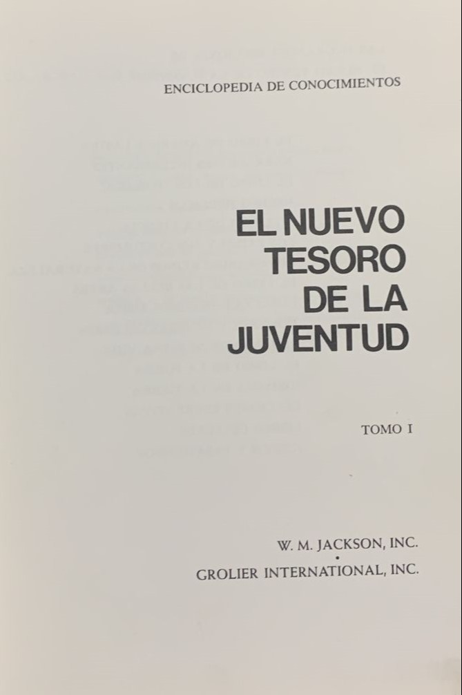 El Nuevo Tesoro de la Juventud, Tomo I / Tapa Dura
