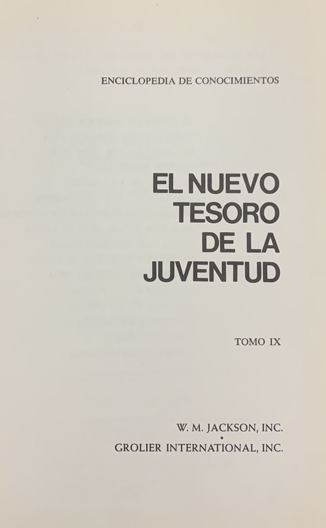 El Nuevo Tesoro de la Juventud, Tomo IX / Tapa Dura