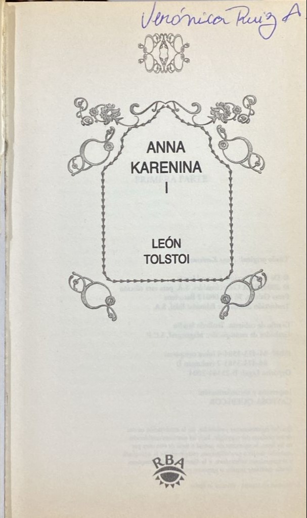 Anna Karenina I / Tapa Dura