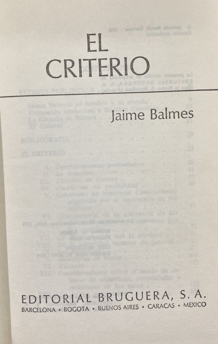 El Criterio / Tapa Dura