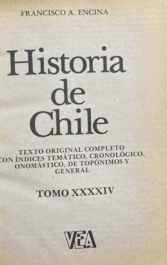 Historia de Chile (Tomo XXXXIV), 13 / Tapa Dura