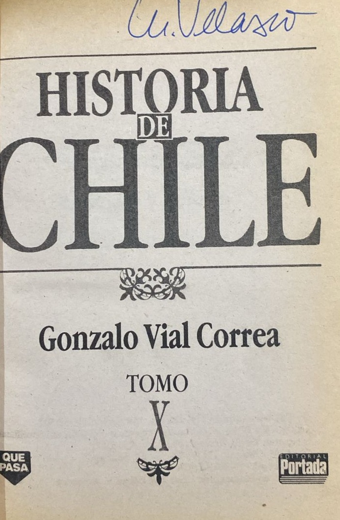 Historia de Chile (Tomo X), 4 / Tapa Dura