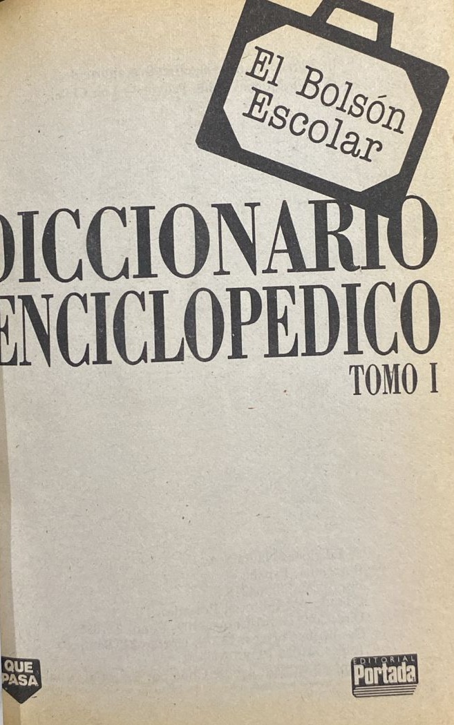 Diccionario enciclopédico (Tomo I) / Tapa Dura