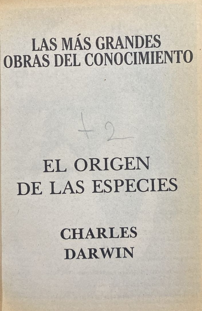 Las más grandes obras del conocimiento: El origen de las especies, Tomo 2 / Tapa Dura