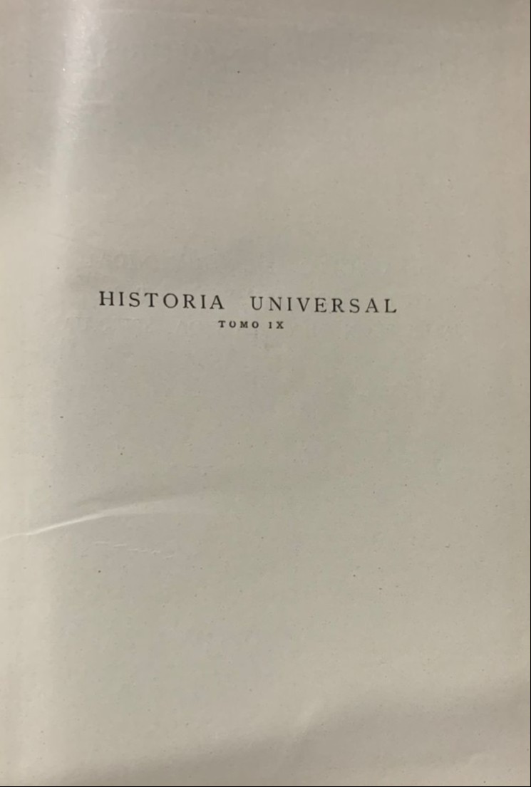 Historia Universal: Sistema de los Estados Mundiales (tomo IX) / Tapa dura