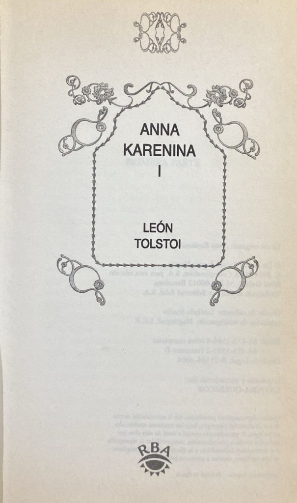 Anna Karenina I / Tapa dura
