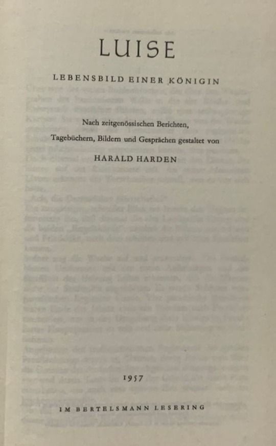 Luise: Lebensbild einer Konigin / Tapa dura