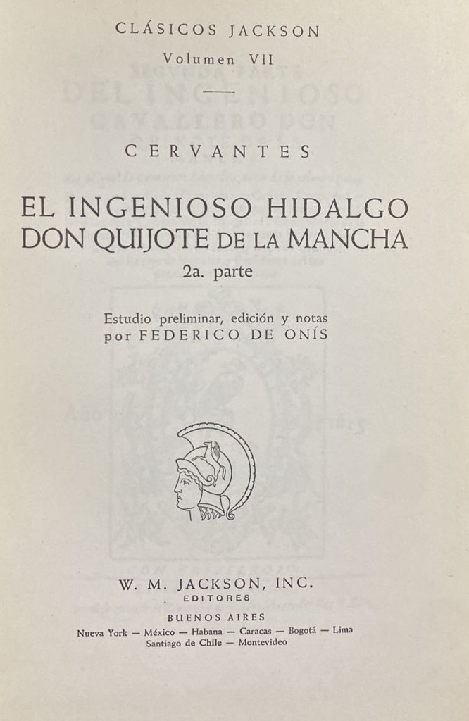 El Ingenioso Hidalgo Don Quijote de la Mancha, 2 Parte, Volumen VII / Tapa Dura