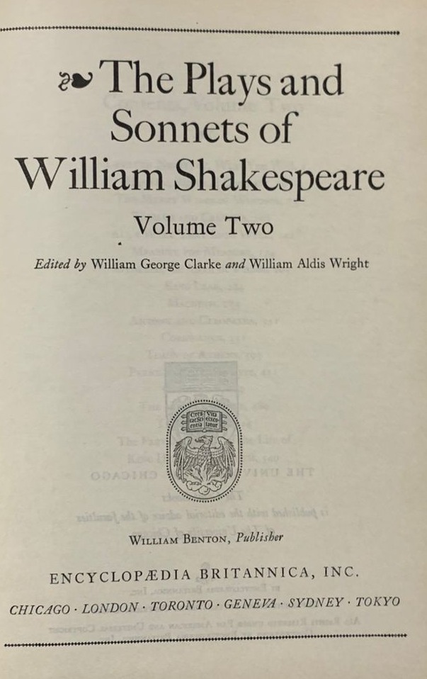 The Plays and Sonnets of William Shakespeare Volumen Two (Tomo 27) / Tapa Dura