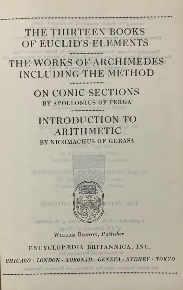 Euclid - Archimedes - Apollonius of Perga - Nicomachus / Tapa Dura)