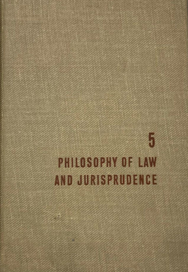 Philosophy of Law and Jurisprudence (5) / Tapa Dura