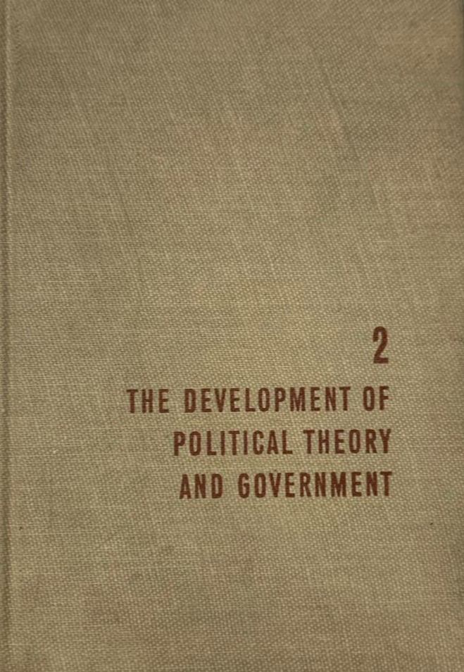 The Development of Political Theory and Government (2) / Tapa Dura