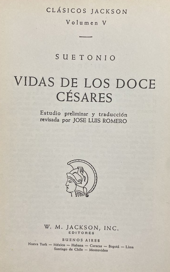 Vidas de los doce Césares, Volumen V / Tapa Dura