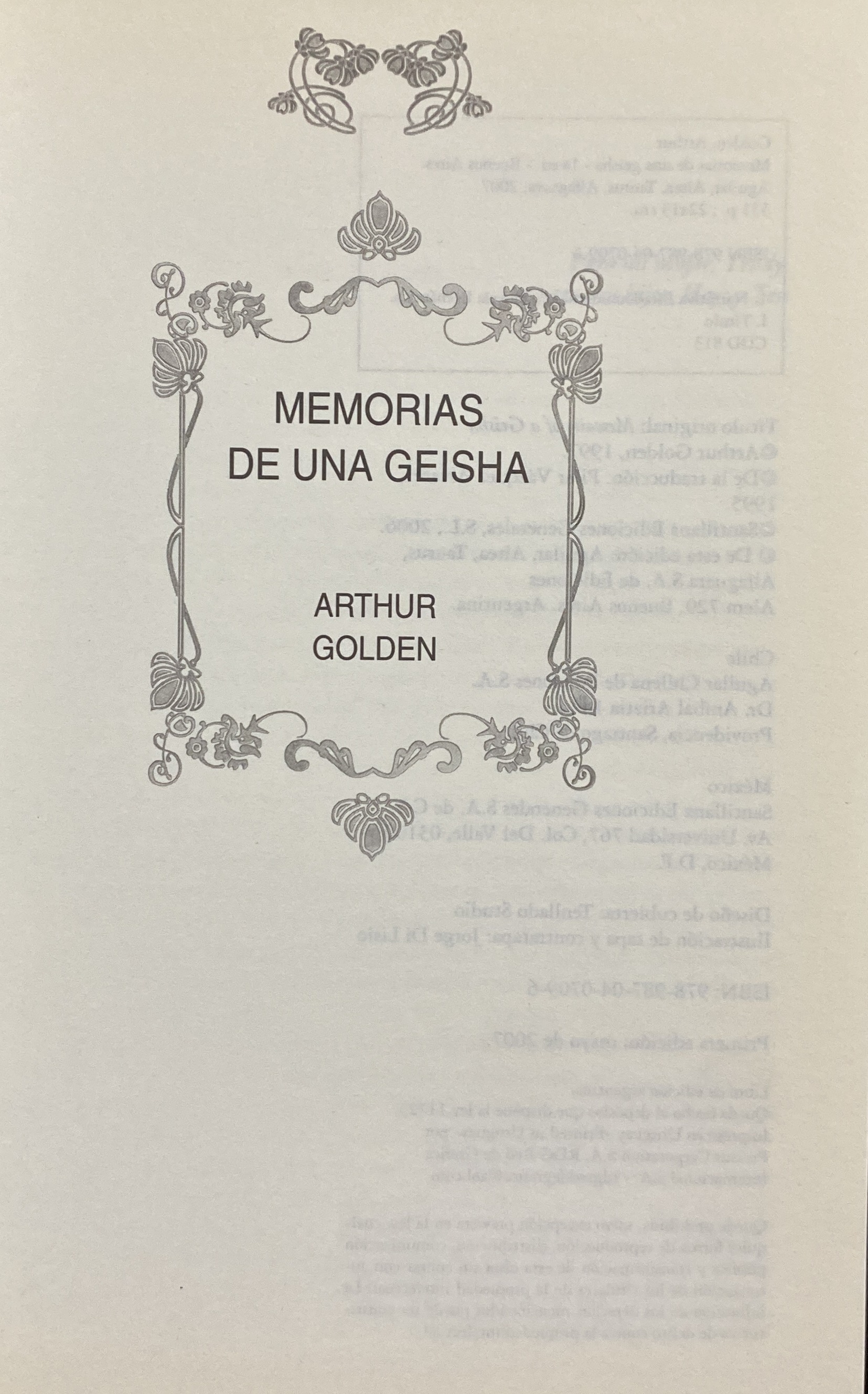 Memorias de una geisha / Tapa Dura