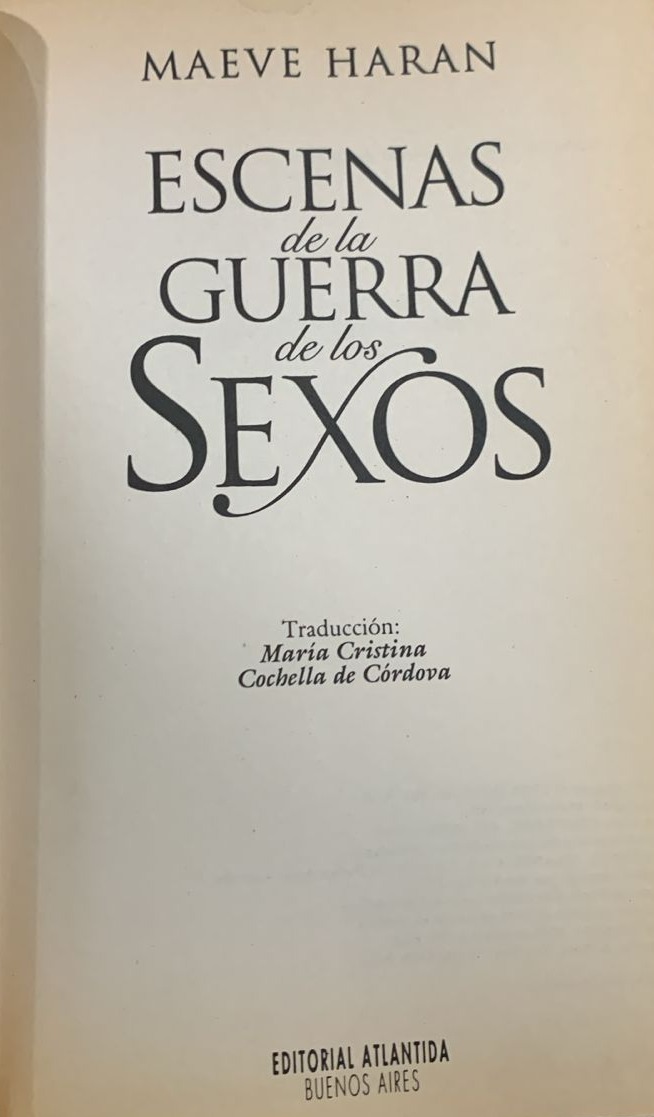 Escenas de la guerra de los sexos / Tapa Dura