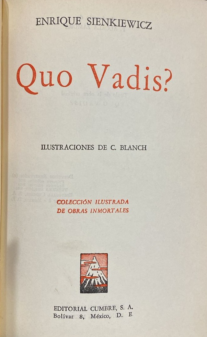 Quo Vadis? / Tapa Dura