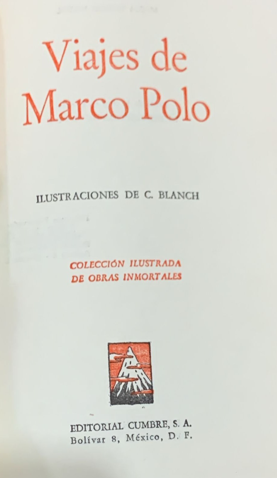 Viajes de Marco Polo / Tapa Dura