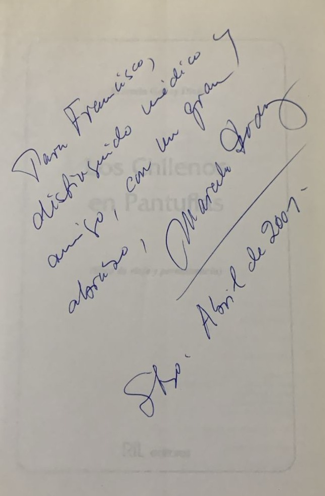 Los Chilenos en Pantuflas (Libro de viaje y permanencia) (FIRMADO)