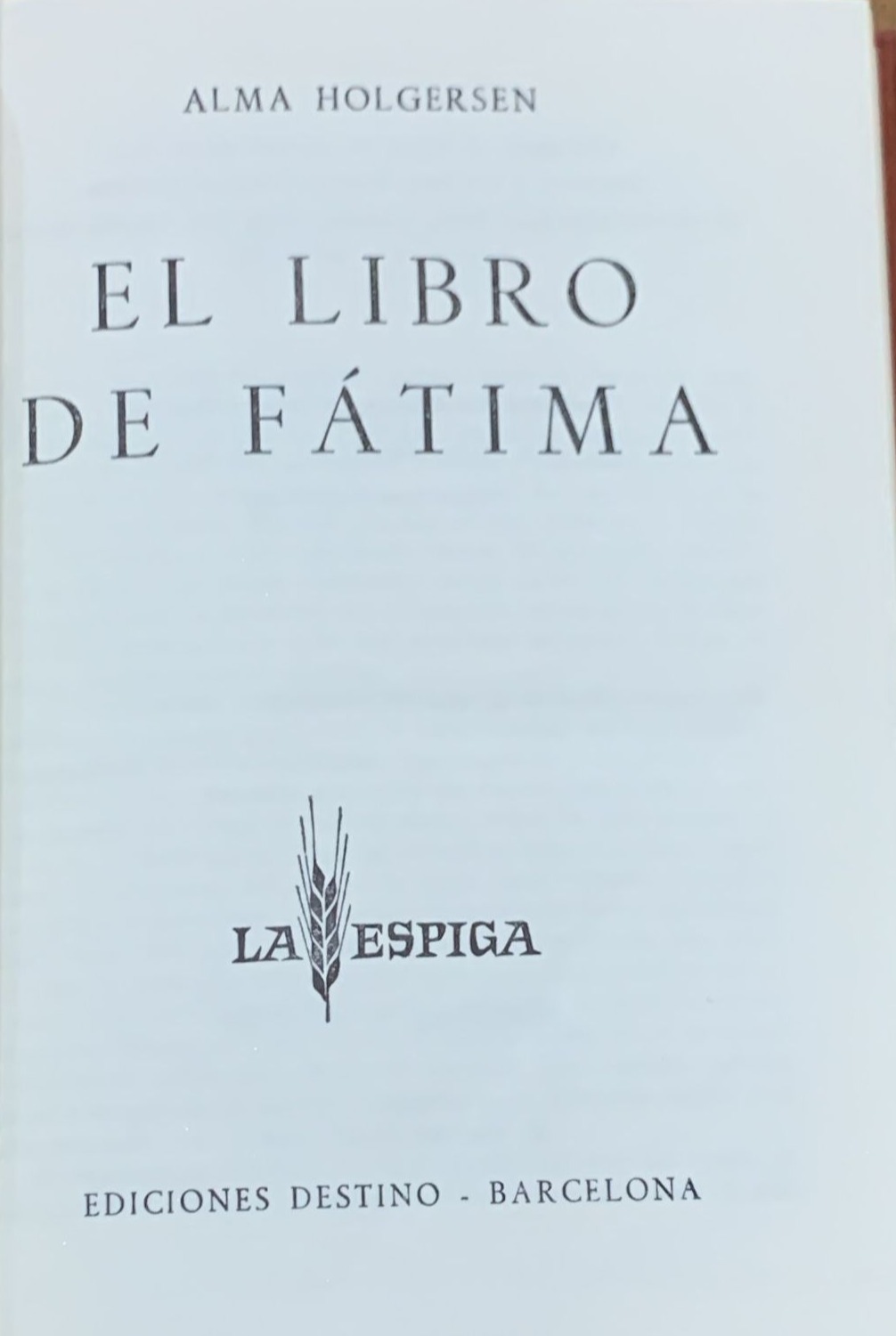 El libro de Fátima / Tapa Dura