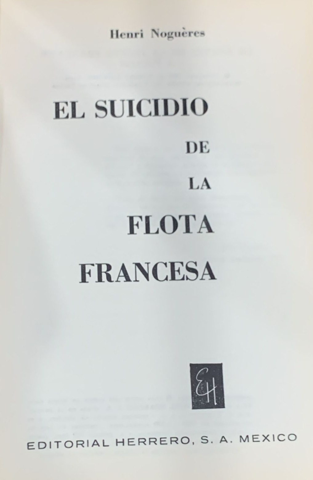 El suicidio de la flota francesa / Tapa Dura