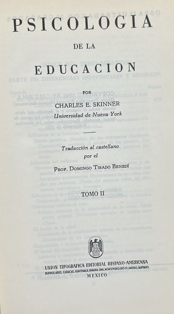 Psicología de la Educación, Tomo II / Tapa Dura