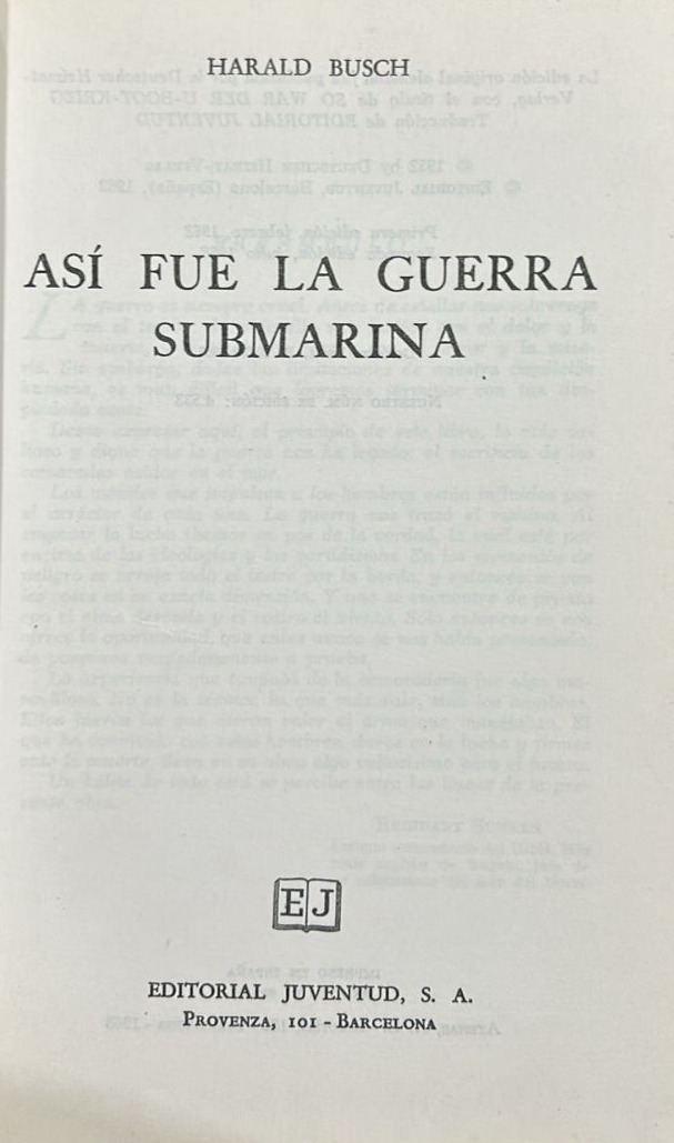 Así fue la Guerra Submarina / Tapa Dura