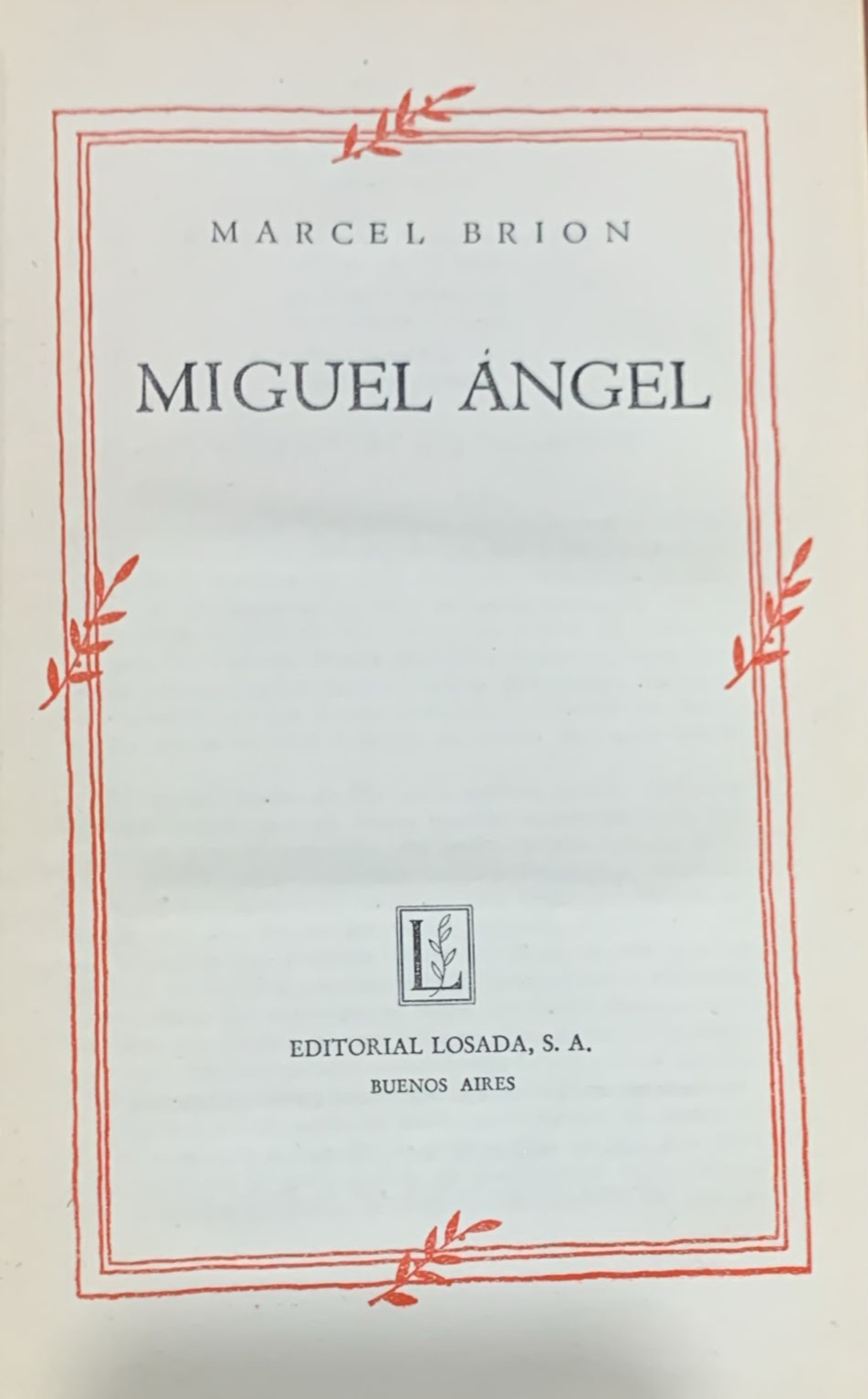 Miguel Ángel / Tapa Dura