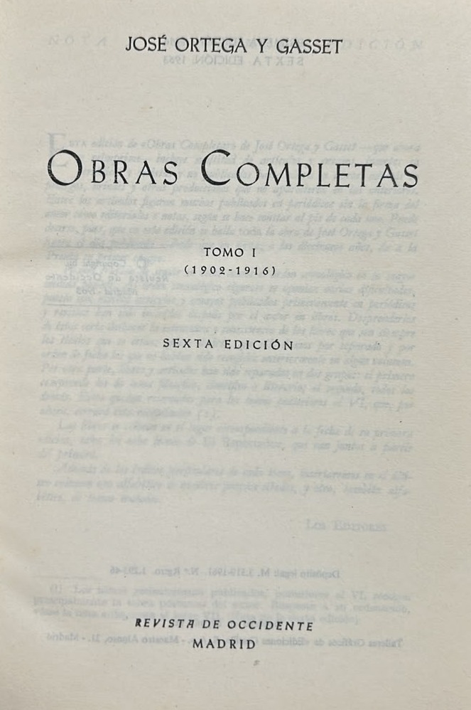 Obras Completas Tomo I (1902-1916) / Tapa Dura
