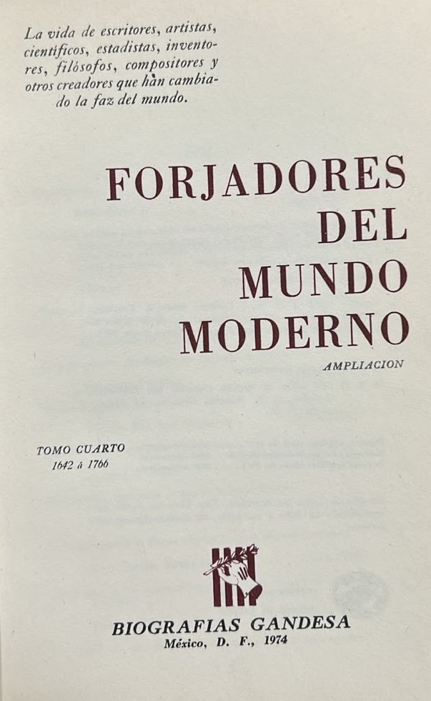 Forjadores del Mundo Moderno, Tomo cuarto / Tapa Dura