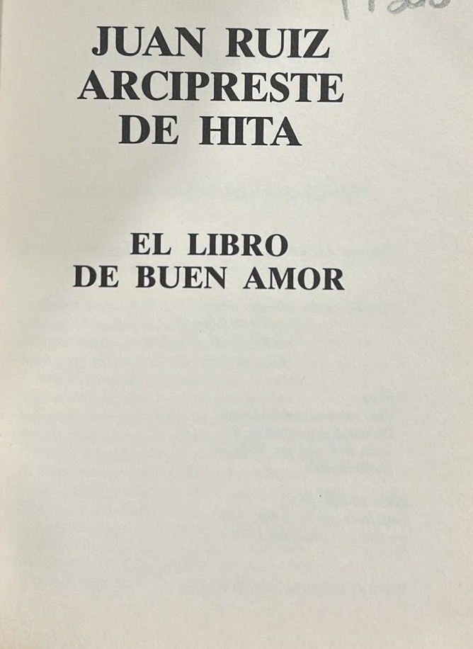 El libro de buen amor / Tapa Dura