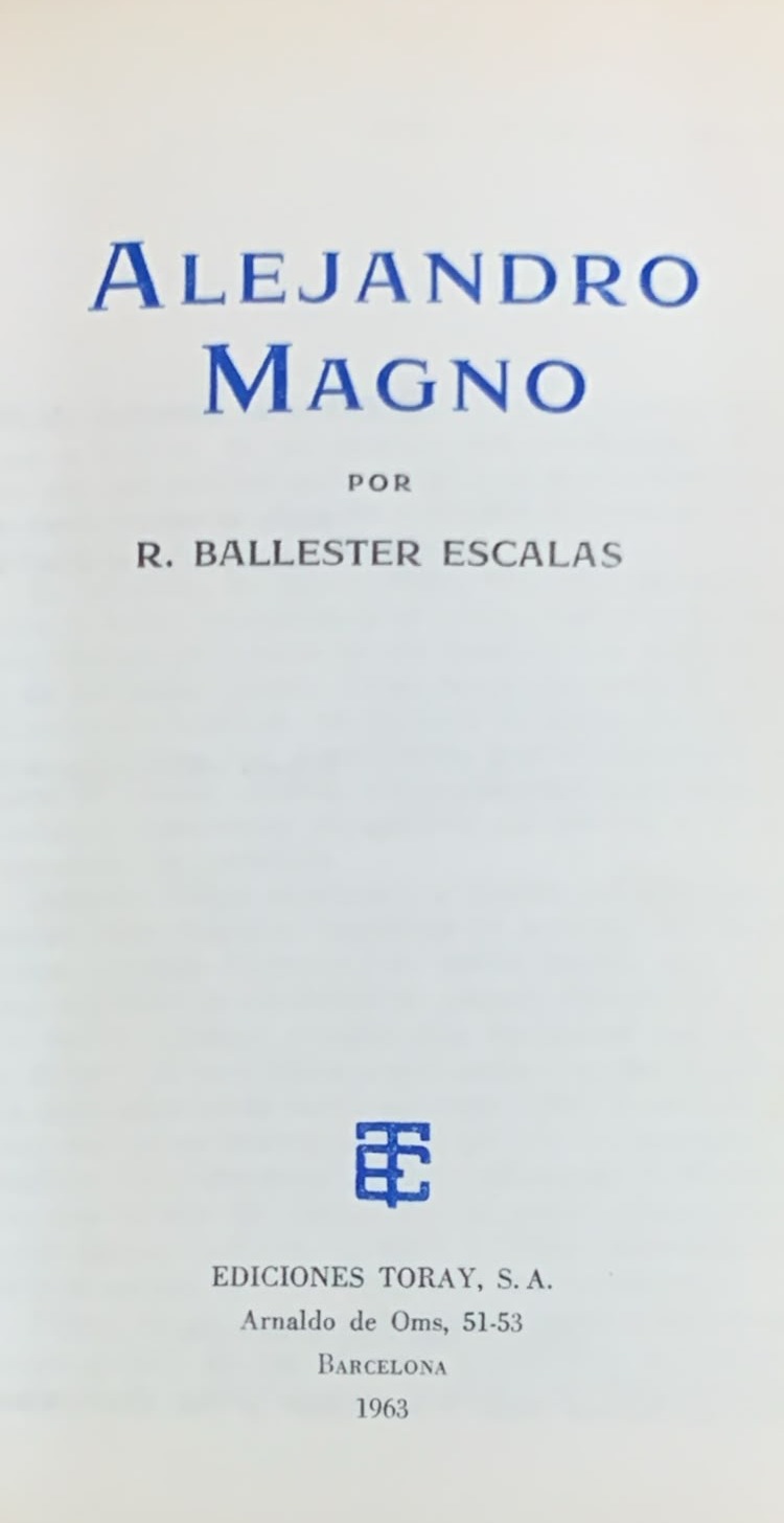 Alejandro Magno / Tapa Dura