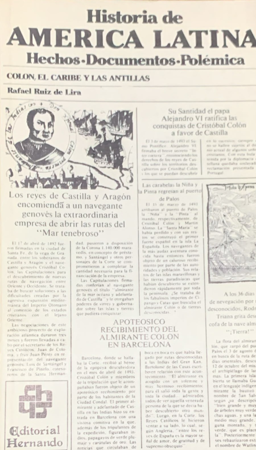 Historia de América Latina (Hechos - Documentos - Polémica): Colón, el Caribe y las Antillas