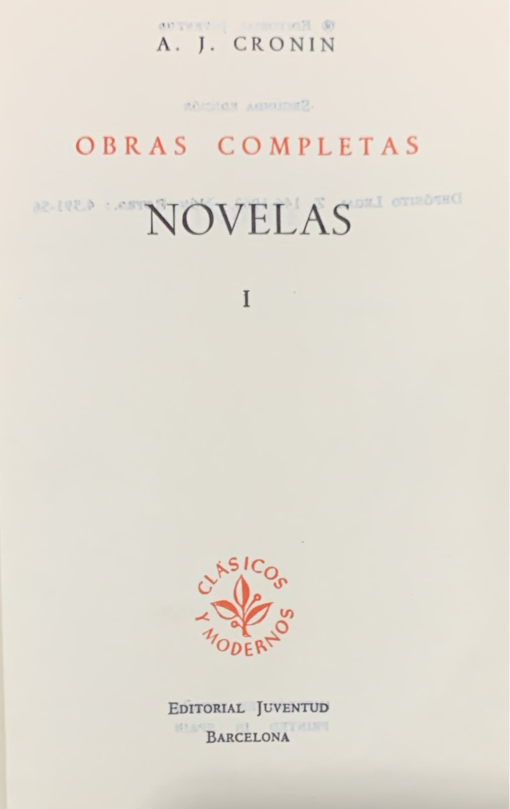 Obras completas: Novelas I