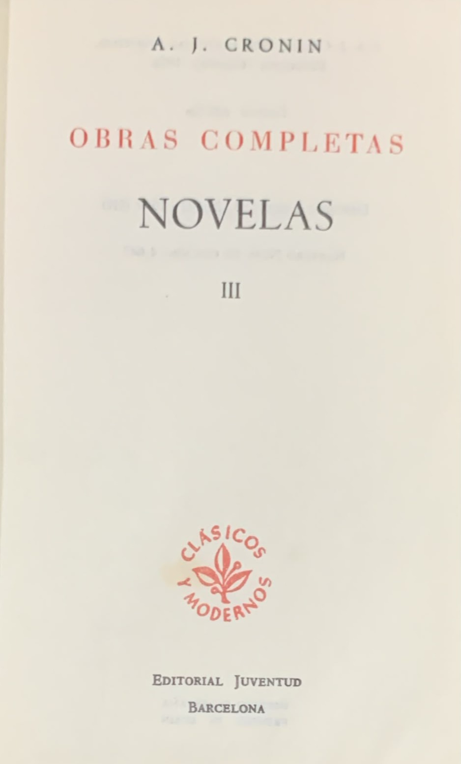 Obras completas: Novelas III