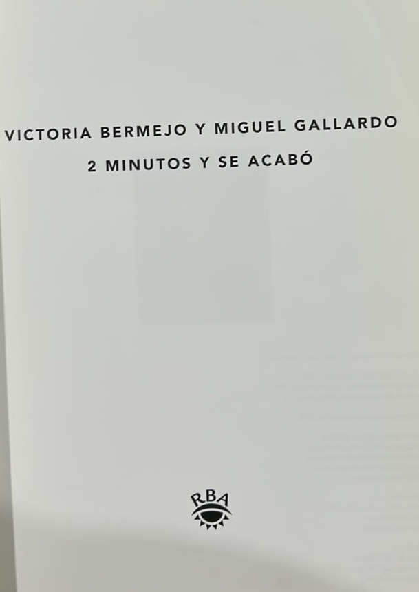 2 minutos y se acabó / Tapa Dura