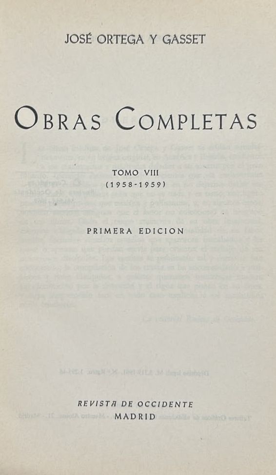 Obras completas. Tomo VIII (1958-1959) / Tapa Dura