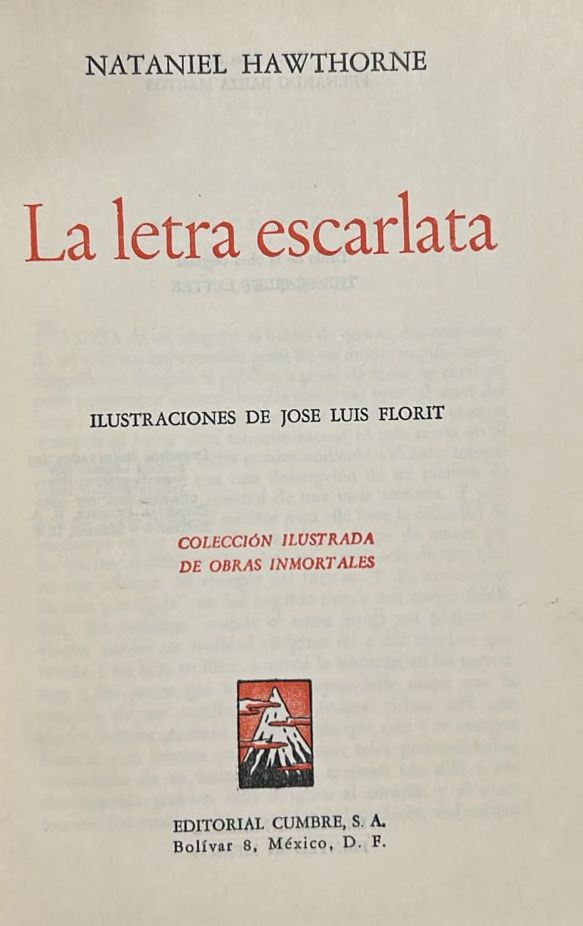 La letra escarlata / Tapa Dura