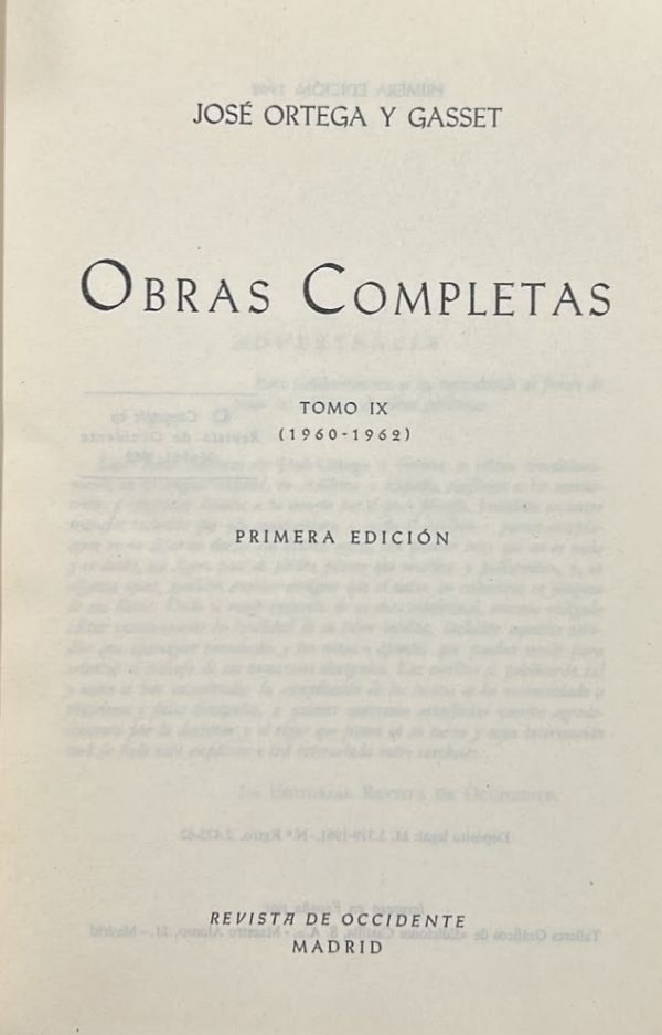 Obras completas, Tomo IX (1960-1962) / Tapa Dura