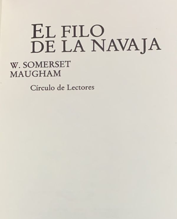 El filo de la navaja / Tapa Dura