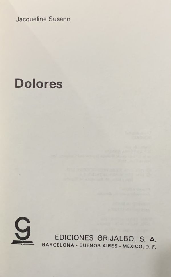 Dolores / Tapa Dura