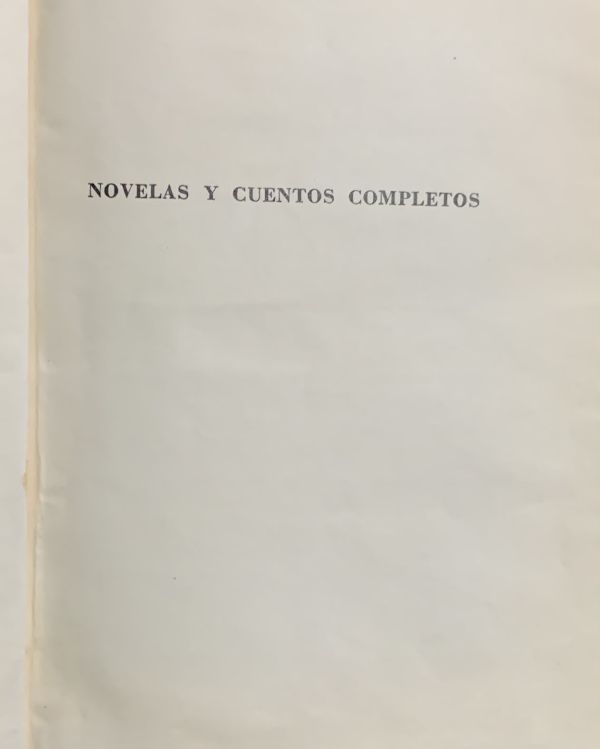 Novelas y cuentos completos (II) / Tapa Dura