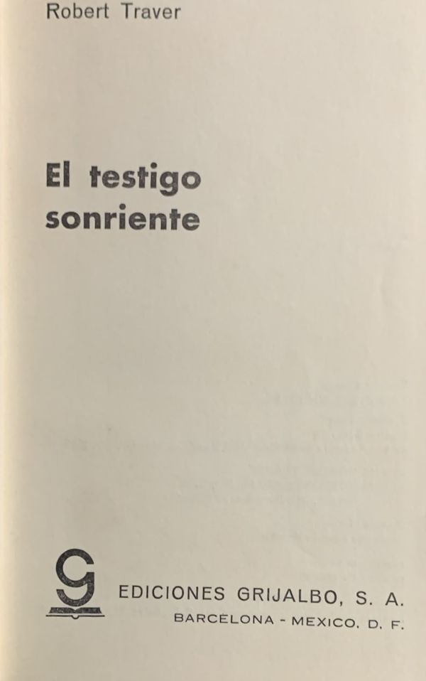 El testigo sonriente / Tapa Dura
