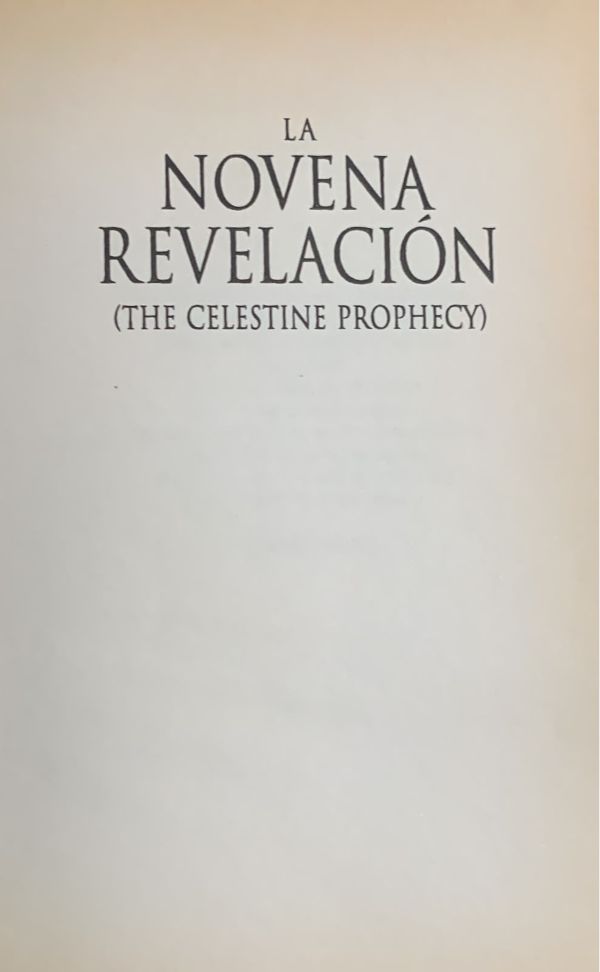 La novena revelación (The Celestine Prophecy) / Tapa Dura