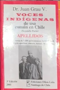 Voces indígenas de uso común en Chile: Segunda parte, apellidos
