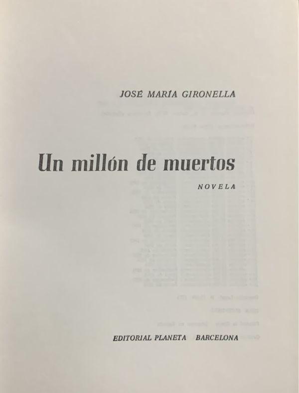 Un millón de muertos / Tapa Dura