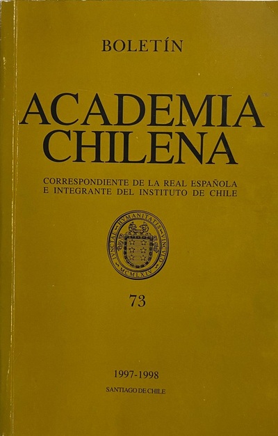 Boletín Academia Chilena 73 1997 - 1998