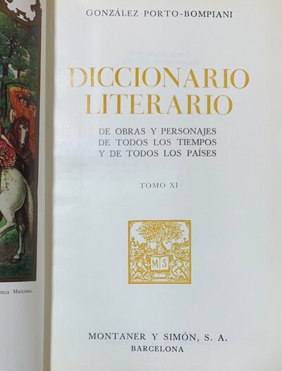 Diccionario Literario, Tomo XI: Personajes / Tapa Dura_imagen