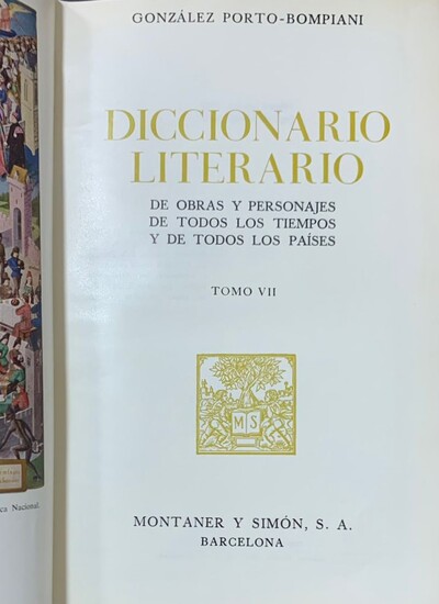 Diccionario Literario, Tomo VII: Obras Me-Paz / Tapa Dura_imagen