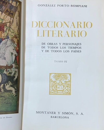 Diccionario Literario, Tomo IX: Obras R-S / Tapa Dura_imagen